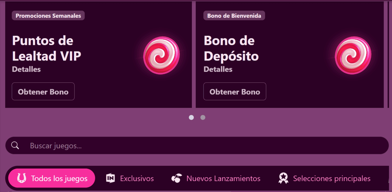 Paquete de bienvenida de Candyland Casino